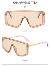Load image into Gallery viewer, Oversized butterfly Sunglasses Women 2022 Luxury Brand Fashion Flat Red Black Clear Lens One Piece Men Gafas Shade Mirror UV400