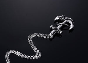 New Fashion Arrow Necklace for Men Black Metal Punk POP Cross Pendant Necklace Trendy Simple Chain Jewelry Gift collar hombre