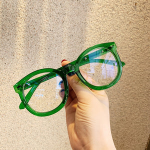 New Glasses Frame Round Computer Eyeglasses Arrow Rivet Eye glasses Frames For Men Women Candy Color Optical Glasses Frame