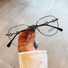 Load image into Gallery viewer, 2022 New Fashion Brand Clear Lens Round Anti-blue Light Eyeglasses For Women Tetro Elegant Computer Myopia Glasses Gold Leopard