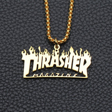 Carica l&#39;immagine nel visualizzatore di Gallery, male necklace chain on the neck for men letter pendants stainless steel gifts for male accessories hip hop gold chain necklace