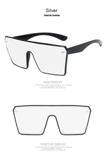Load image into Gallery viewer, 2022 Fashion Oversized Square Sunglasses Retro Gradient Big Frame Sun Glasses For  Women One Piece Gafas Shade Mirror Clear Lens