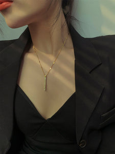 2020 South Korea New Exquisite Shell Titanium Steel Necklace Simple Fashionable Clavicle Chain Women's Jewelry