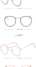 Load image into Gallery viewer, 2022 Glasses Frame Women Luxury Round Eyeglasses Frames Vintage Brand Designer Okulary Blue Light Eyewear Gafas De Mujer