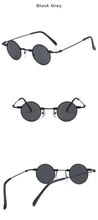 Load image into Gallery viewer, Small Round Sunglasses Women Men UV400 Metal Brand Designer Punk Sun Glasses Steampunk Vintage Goggles Black Shades