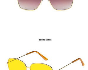2022 Fashion Metal Women Sunglasses Mirror Classic Large frame Retro Street Beat Glasses Travel Oculos De Sol UV400