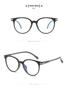2022 Clear Glasses Women Anti Blue Light Eyeglasses Computer Gaming Goggles Vintage Round Fake Glasses Optical Spectacle Frame