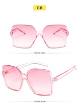 Load image into Gallery viewer, 2022 Fashion Women Oversize Sunglasses Gradient Plastic Brand Designer Female Sun Glasses Uv400