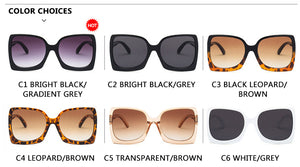 2022 Big Frame Fashion Oversized Sunglasses Women Brand Designer Plastic Female Gradient Sun Glasses gafas de sol mujer UV400