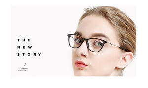 OCCI CHIAR Cat Eye Blue Light Glasses Frame Women Computer Glasses Decorative Myopia Prescription Eyeglasses Frames Fake Eyewear
