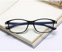 Load image into Gallery viewer, 0 -50 -100 -150 To -600 Square Nearsighted Glasses Finished Full Frame Short-sight Eyewear Prescription Spectacles Black Frame
