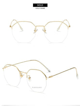 Load image into Gallery viewer, Vintage Polygon Optical Frame Women Anti Blue Ray Computer Glasses Metal Eyeglasses Frames for Ladies