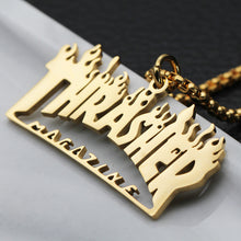 Carica l&#39;immagine nel visualizzatore di Gallery, male necklace chain on the neck for men letter pendants stainless steel gifts for male accessories hip hop gold chain necklace