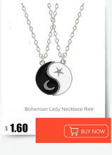 Load image into Gallery viewer, Best Friend Necklace Women Heart Tai Chi Crown Couple Pendants Best Friends Forever Necklaces  BFF Friendship Jewelry Choker