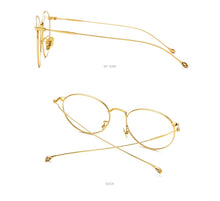 Load image into Gallery viewer, Pure Titanium Glasses Men Vintage Round Eyewear Myopia Optical Prescription Brand Designer Eyeglasses Frame Women
