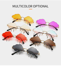 Load image into Gallery viewer, Fashion Rimless Cloud Shape Sunglasses with Lightning Pendant Women Luxury Funny Sun Glasses Shades UV400 Brand Designer SG028