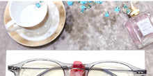 Carica l&#39;immagine nel visualizzatore di Gallery, Transparent Clear Optical Glasses Frame Women Retro Round Anti Blue Light Eyeglasses Frame Prescription Myopia Eyewear Frame