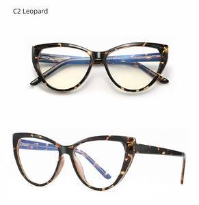 Ralferty Quality TR90 Glasses Frame Female Prescription Glasses Transparent Red Blue Light Glasses With Spring NO Grade Glasses