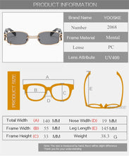 Load image into Gallery viewer, Deisgn Vintage Square Sunglasses Men Women Metal Small Sun Glasses Retro Black Pink Trend 90s Eyewear UV400