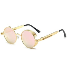 Load image into Gallery viewer, 2022 Vintage Steampunk Sunglasses Round Punk Alloy Metal Retro Red Sun Glasses Women Goggles Men Gothic Style Shades
