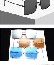 Load image into Gallery viewer, 2022 Sunglasses Women Luxury Sun Glasses For Women Glasses Retro Brand Square Sunglasses Women Metal Half Frame Eyewear