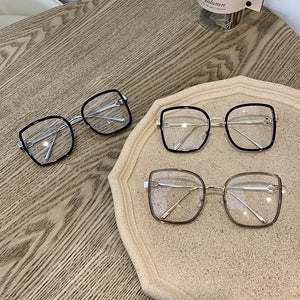 Anti-blue Eyeglasses Women Vintage Metal Square Glasses Frame Female Optical Transparent Spectacles Oculos De Grau
