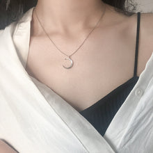 Load image into Gallery viewer, New Fashion Sweet Moon  Silver Plated  Jewelry Temperament Crescent Clavicle Chain Pendant Necklaces