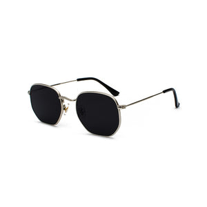New Vintage Gold Sunglasses Men Square Metal Frame Silver Brown Black Small Sun Glasses Female Unisex Summer Style Shades
