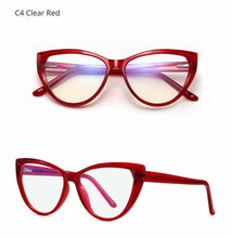 Load image into Gallery viewer, Ralferty Quality TR90 Glasses Frame Female Prescription Glasses Transparent Red Blue Light Glasses With Spring NO Grade Glasses