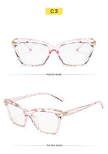 Load image into Gallery viewer, Vintage Square Clear Glasses Women 2022 New Transparent Lens Cat Eye Fake Glasses Spectacle Frame Anti Blue Light Eyeglasses