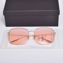 Load image into Gallery viewer, High Quality Luxury Brand Design Stellaire Sunglasses Metal Square Frames Nylon UV400 Lens Sunglasses Women Men With Case