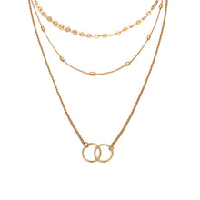 Load image into Gallery viewer, 2020 Collier New Necklace Multi-layer Moon Stainless Steel Disc Tassel Pendant Female Necklace Jewelry Collar