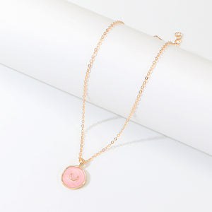Simple Stars Moon Necklaces Fashion Europen Alloy Oil Drop Women Long Heart Round Golden Pendant Necklace Jewelry For Girls