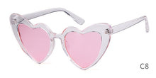 Load image into Gallery viewer, Trending Cat Eye Sunglasses Big Heart Popular Heart Sharp flash of light Glitter Pink Glasses High Quality Shades for Female