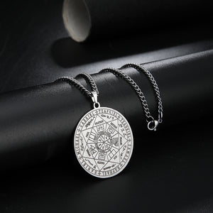 Dawapara 7 Archangels Sigil Charm Necklaces For Men  Archangels Sigil Necklaces Pentacle Magic Amulet Protection Talisman