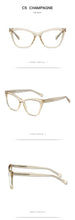 Load image into Gallery viewer, 2022 Fashion Cat Eye Glasses Frame for Women Optical Retro eyeglasses frames Myopia Prescription anti blue ray glasses eyewear