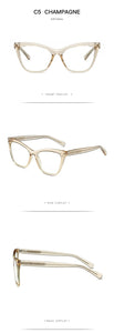 2022 Fashion Cat Eye Glasses Frame for Women Optical Retro eyeglasses frames Myopia Prescription anti blue ray glasses eyewear