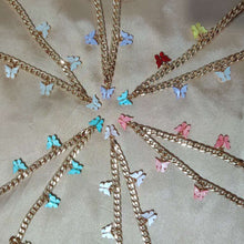 Load image into Gallery viewer, Punk Gold  Silver Color Chain 5 Butterfly Pendant Necklace for Women Wedding Party Statement 2020 Cute Choker Necklaces Jewelry