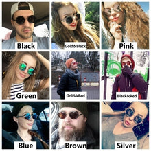 Load image into Gallery viewer, 2022 Vintage Steampunk Sunglasses Round Punk Alloy Metal Retro Red Sun Glasses Women Goggles Men Gothic Style Shades
