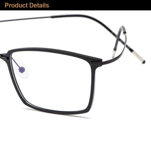 Gmei Optical Ultralight Beta Titanium Flexible Square Big Glasses Frame Men Prescription Eyeglasses Myopia Optical Frames M19004