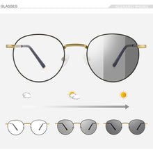 Load image into Gallery viewer, Anti Blue Light Glasses Women Titanium Frame Round Clear Computer Glasses Photochormic Optical Eyeglasses  New BF1820