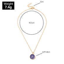 Carica l&#39;immagine nel visualizzatore di Gallery, Simple Stars Moon Necklaces Fashion Europen Alloy Oil Drop Women Long Heart Round Golden Pendant Necklace Jewelry For Girls