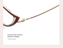 Load image into Gallery viewer, Optical Fashionable Women&#39;s Prescription Glasses Luxury Brand Fake Glasses Cat Eye Female Round Eyeglasses With Frame YINSQER