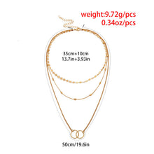Load image into Gallery viewer, 2020 Collier New Necklace Multi-layer Moon Stainless Steel Disc Tassel Pendant Female Necklace Jewelry Collar