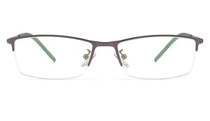 Business Men Titanium Alloy Semi Frameless Glasses Frame S6607 Classic Women Spectacles Prescription Frames With Spring Hinges