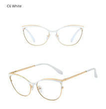 Load image into Gallery viewer, Ralferty Retro Glasses Frame For Women Anti Blue Myopia Prescription Optic Women&#39;s Glasses Decorative Cat Eye Frames oculos