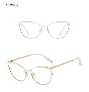 Ralferty Retro Glasses Frame For Women Anti Blue Myopia Prescription Optic Women's Glasses Decorative Cat Eye Frames oculos