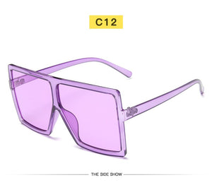 New Square Sunglasses Women Sun Glasses Female Eyewear Eyeglasses Plastic Frame Clear Lens UV400 Shade Fashion Driving
