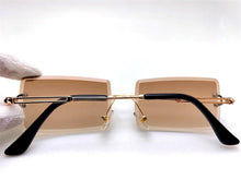Load image into Gallery viewer, Rimless Sunglasses Rectangle Fashion Popular Women Men Shades  Small Square Sun Glasses For Female Summer Traveling Brown Oculos