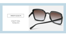 Load image into Gallery viewer, 2022 Sunglasses Women Gradient Fashion Brand Designer  retro square frame Women Sunglasses UV400 Black Shades oversized oculos